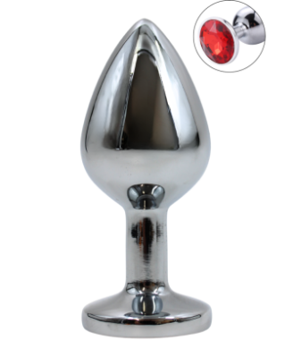 Plug bijou en aluminium bijou rouge Medium HELIRA 